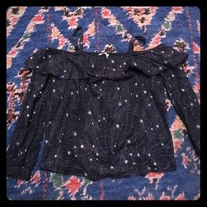 Anthropologie navy top